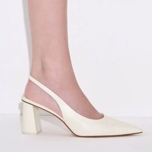 Charles & keith square toe slingback pumps